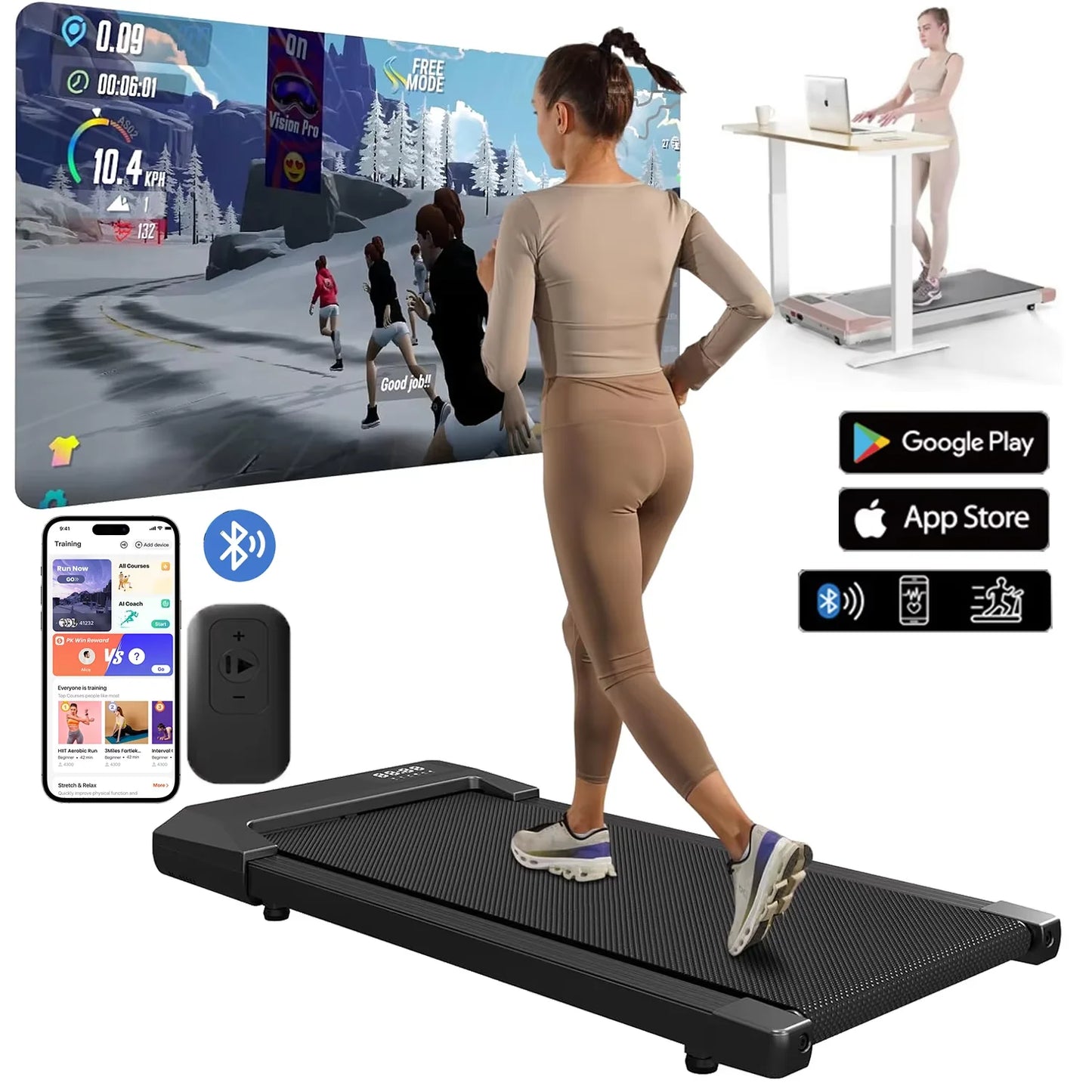 2.5HP Under-Desk Walking Treadmill