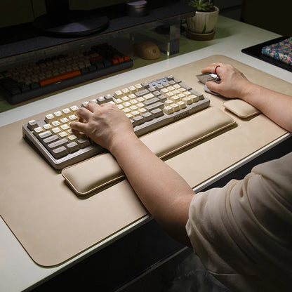 Leather Desk Pad & Wrist Rest Set