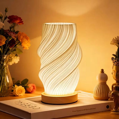 Ergové Spiral Textured LED Table Lamp USB Dimmable