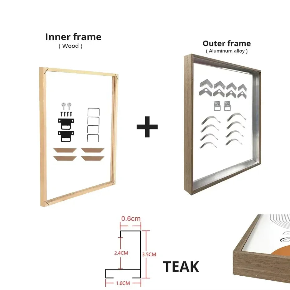 Metal and Wood Canvas Frame Kit