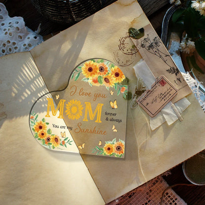 Transparent Acrylic Heart Keepsake Plaque