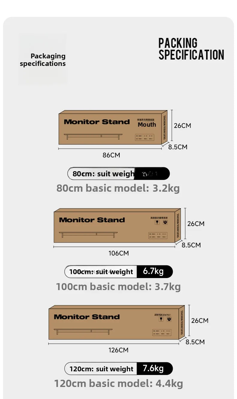 Modular Black Walnut Monitor Riser
