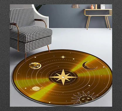 GameRoom Round Decorative Rug