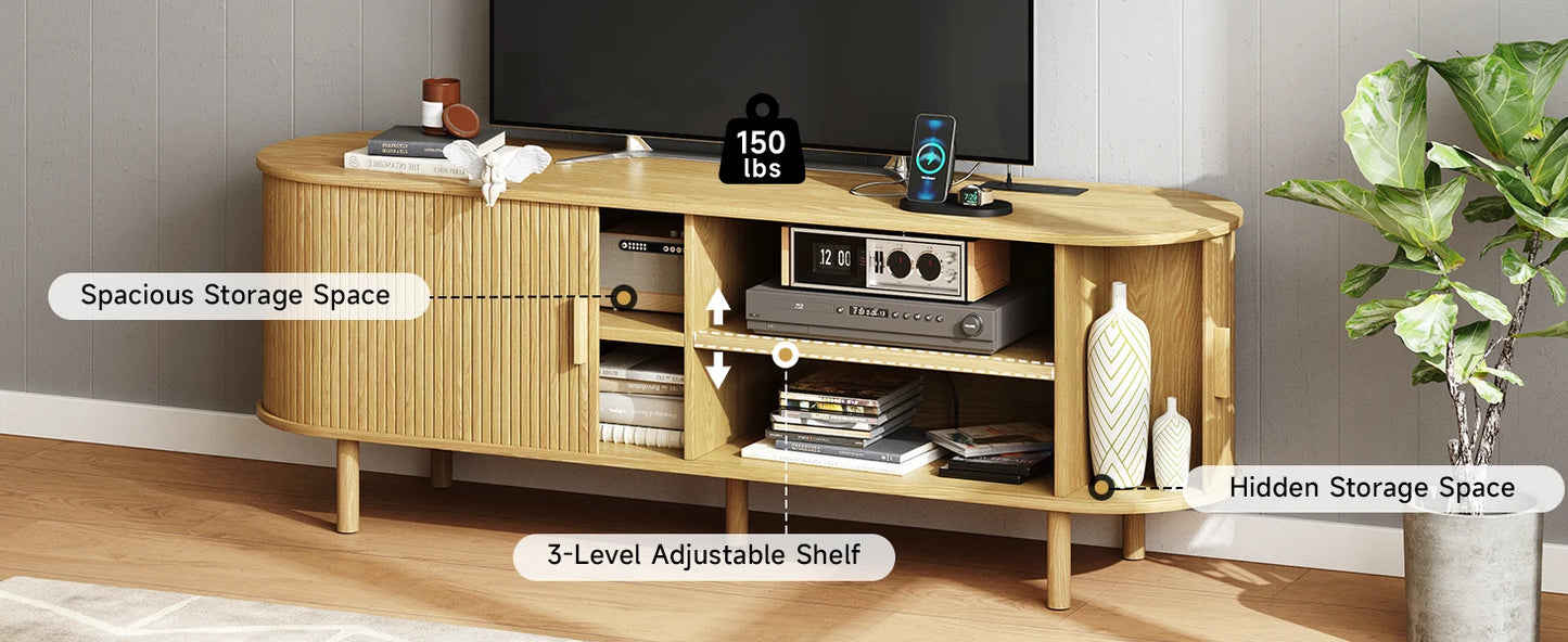 Emberly Sliding Door TV Console