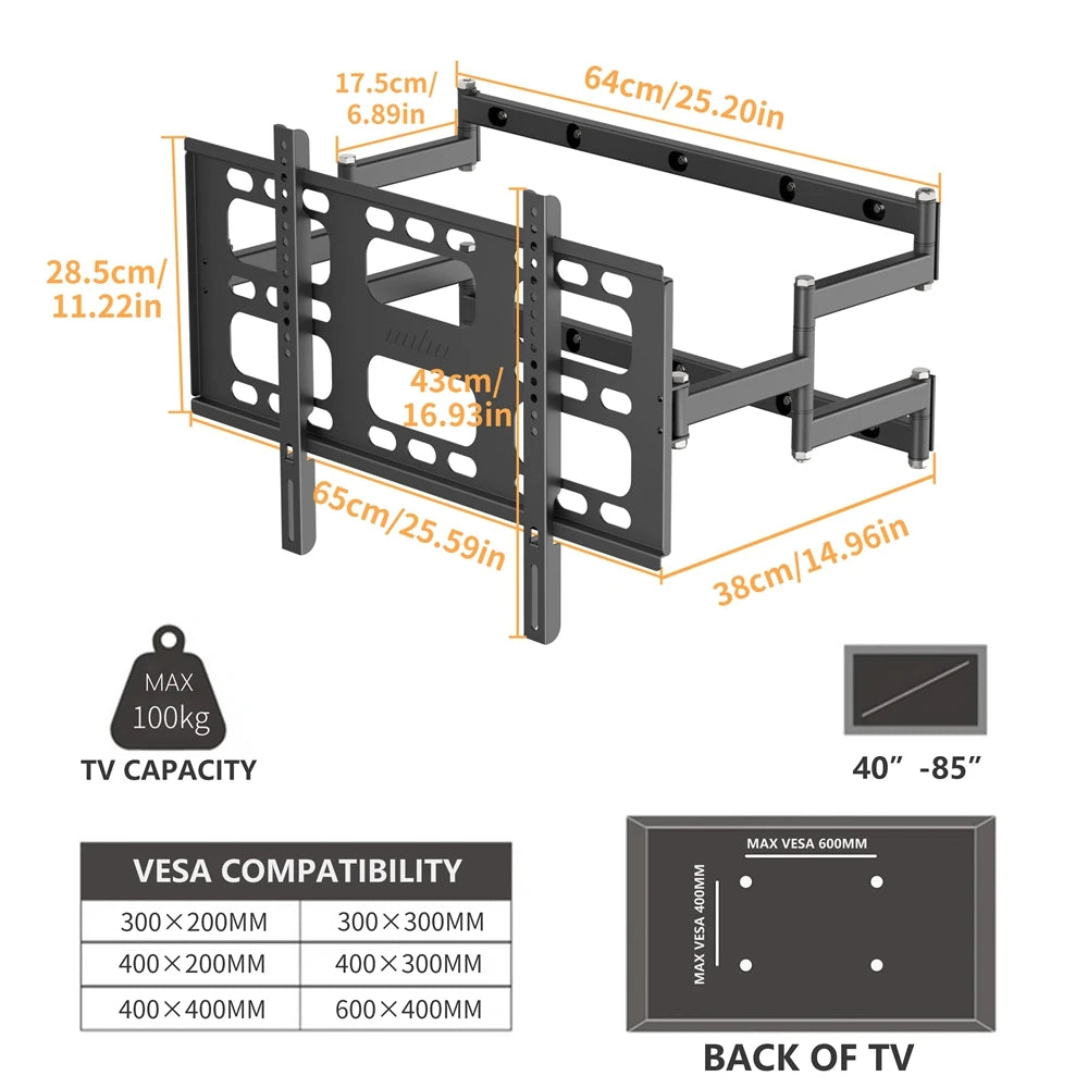 Full Motion TV Wall Mount