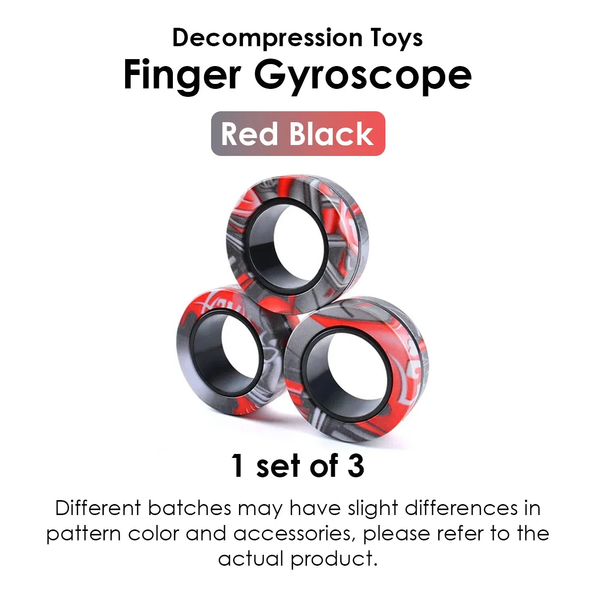 3Pc Magnetic Rings Fidget Toy Set