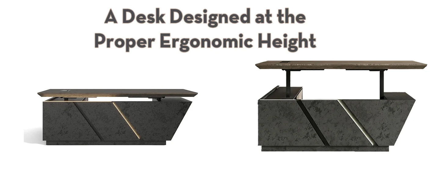 Saintcy Executive Height-Adjustable Desk Workstation