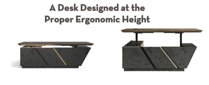 Saintcy Executive Height-Adjustable Desk Workstation