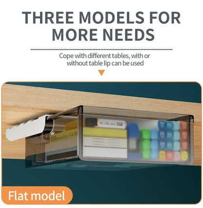 Hidden Under-Desk Drawer Organizer