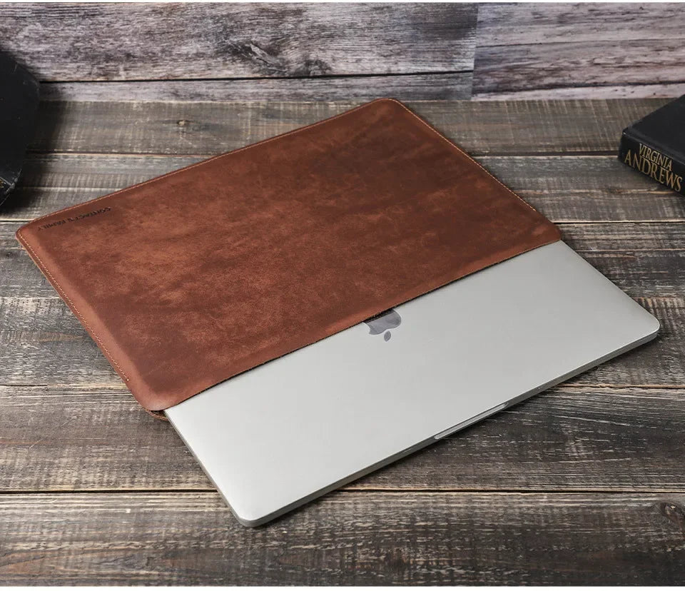 Hand-Made Cowhide Leather Laptop Bag