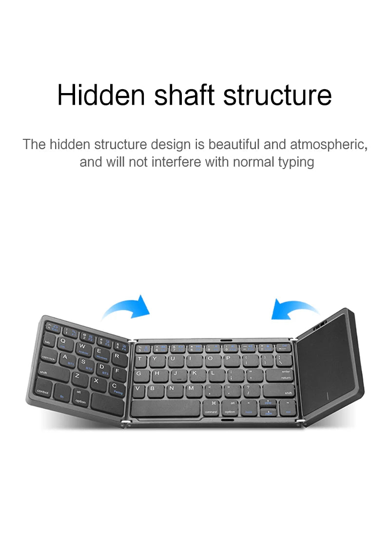 Mini Folding Bluetooth Keyboard + Touchpad