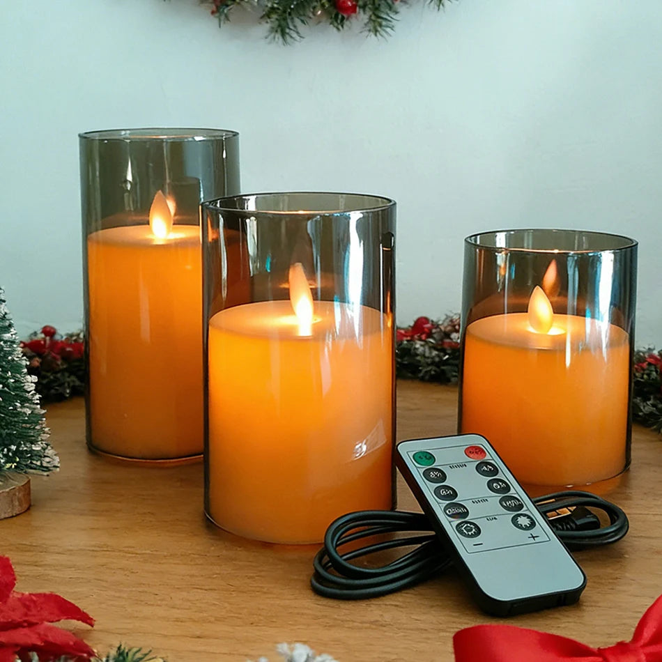 USB Rechargeable LED Candles (3-Pack)