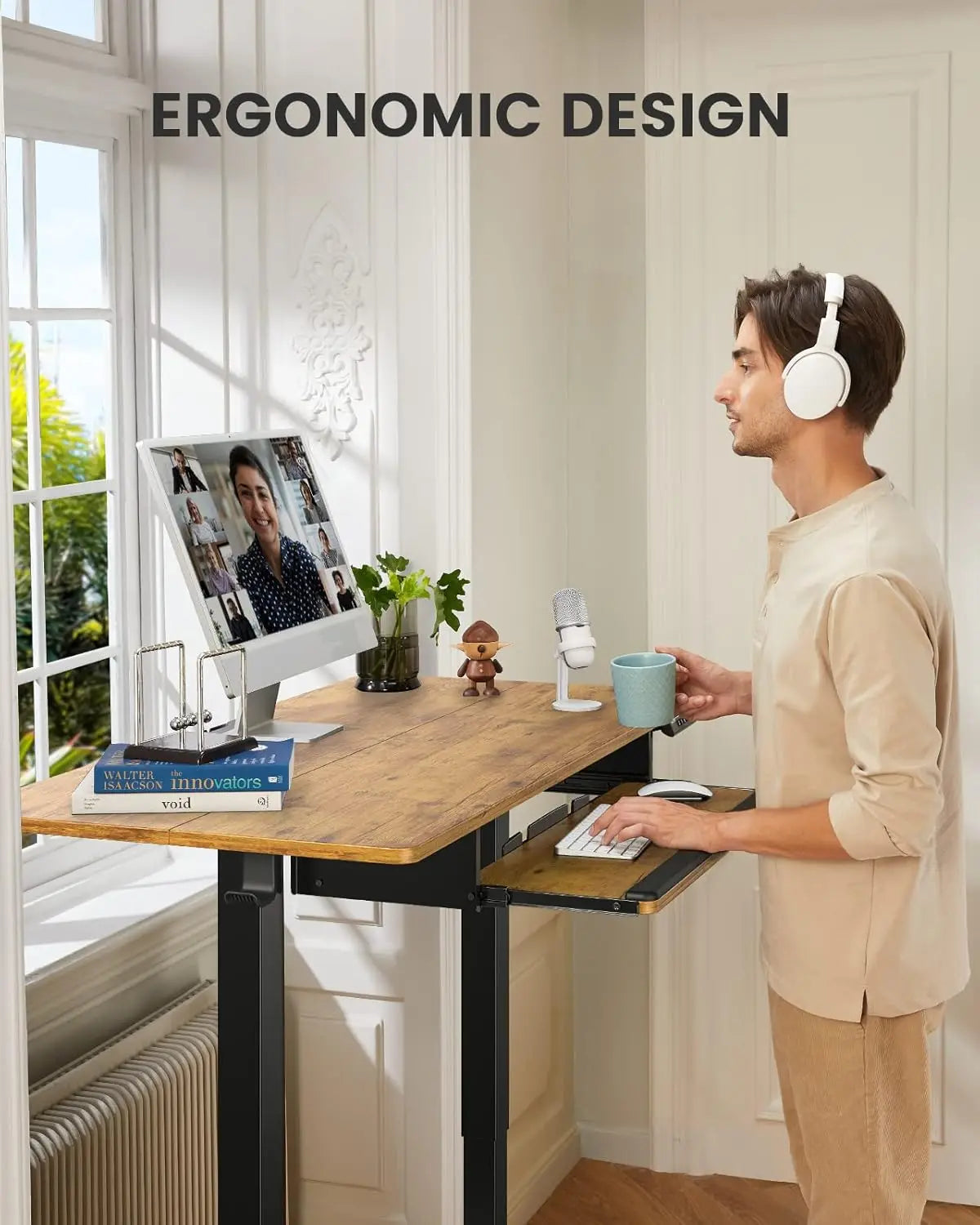 Ergove Standing Desk with Keyboard Tray
