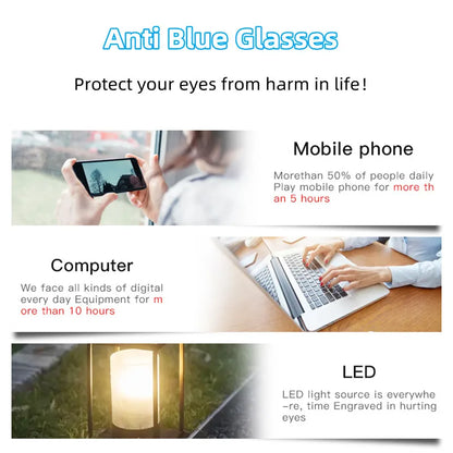 Black Square Anti Blue Light Glasses