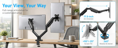 Kyspho 33-Inch Dual Monitor Mount