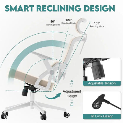 Mesh Office Chair with Flip-Up Arms