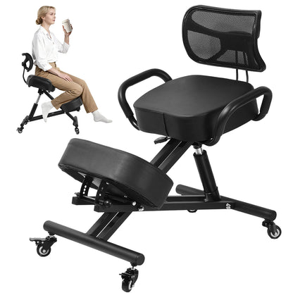 Ergonomic Kneeling Chair with Back Support