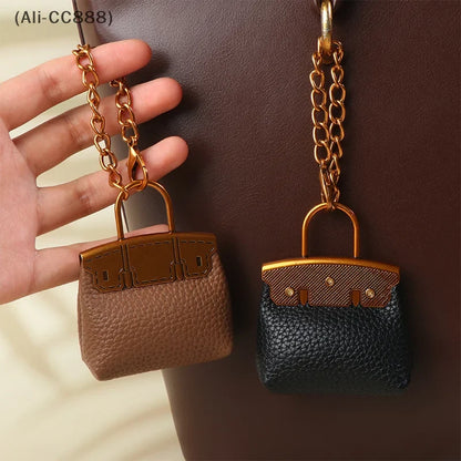 Mini Birkin-Style Bag Charm Keychain