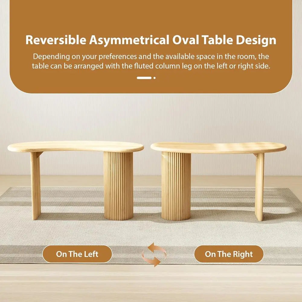 Curved Wood Writing Desk
