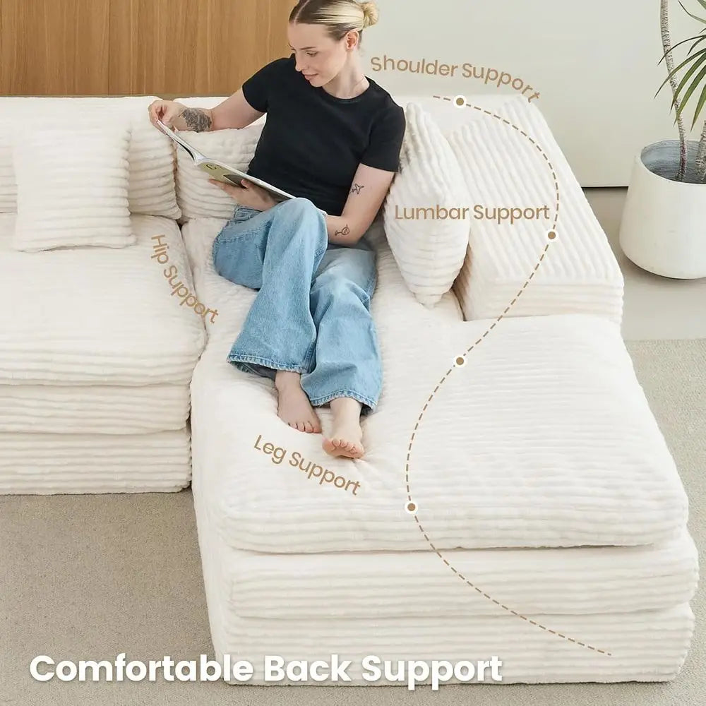 Aurora Double Chaise Cloud Sofa