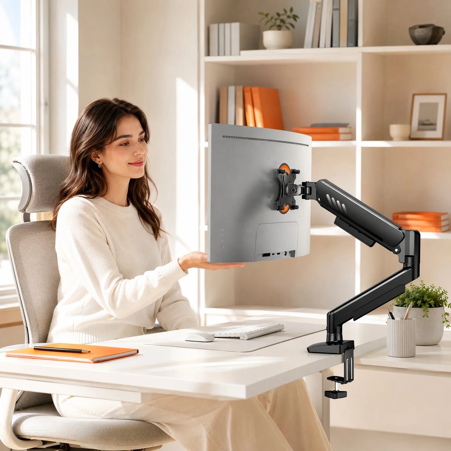 Kyspho Tool-Free Monitor Arm
