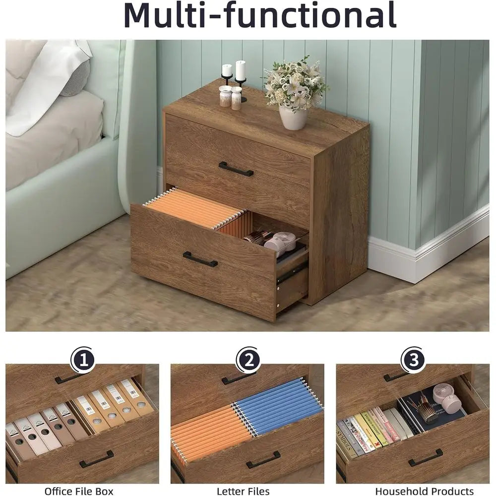 Heritage Oak 2-Drawer Lateral File Cabinet