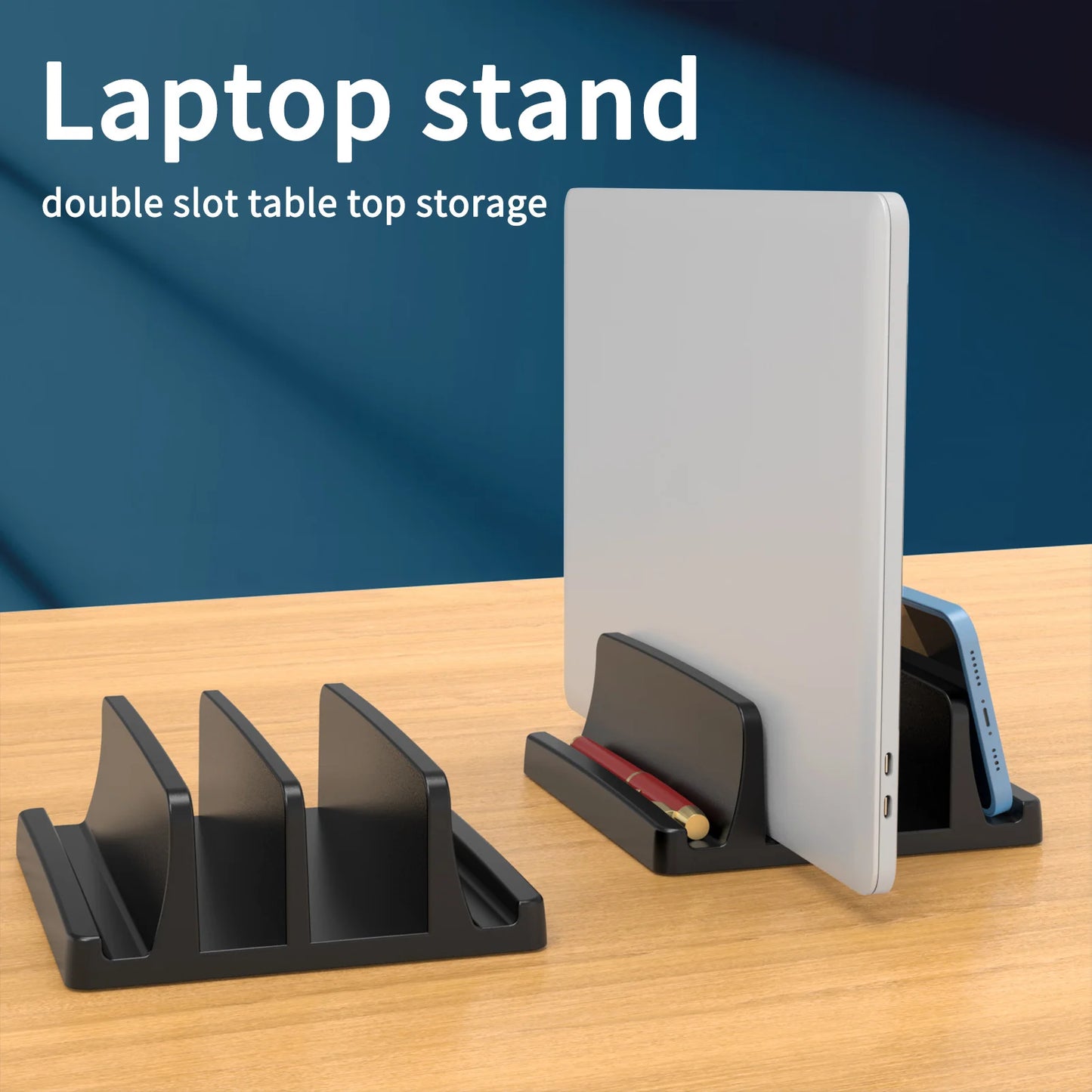 Vertical Dual-Slot Laptop Stand