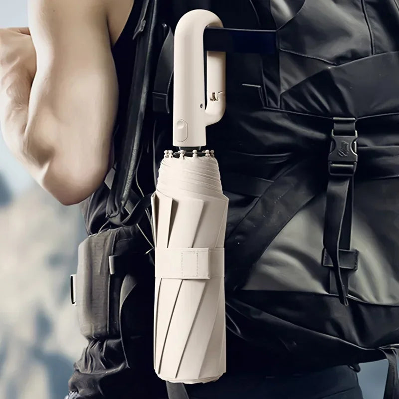 Windproof Folding Umbrella, Large Grip Handle