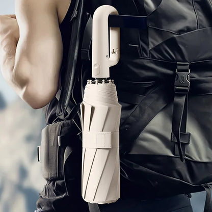 Windproof Folding Umbrella, Large Grip Handle