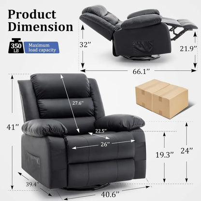 Halden Swivel Massage Recliner