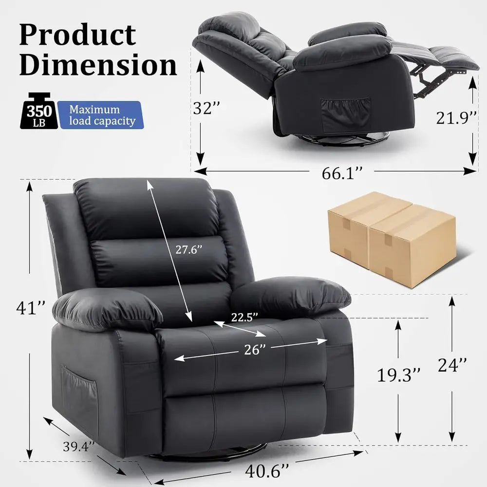 Halden Swivel Massage Recliner