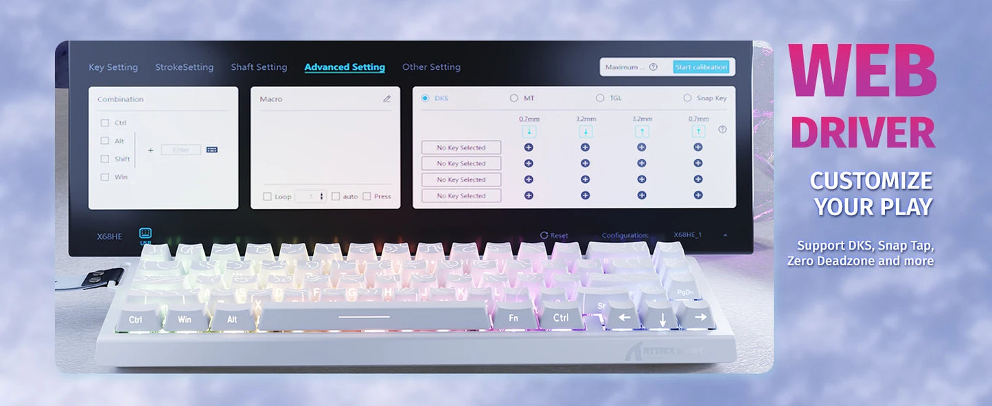 ATTACK SHARK X68 HE 60% Gaming Keyboard