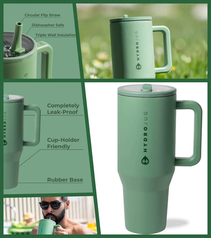 Insulated Tumbler with Flip Straw