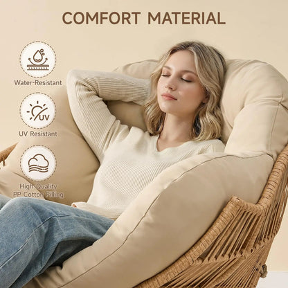 Meridian Rattan Papasan Rocker