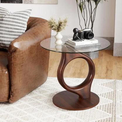 Rosemere Round Glass End Table