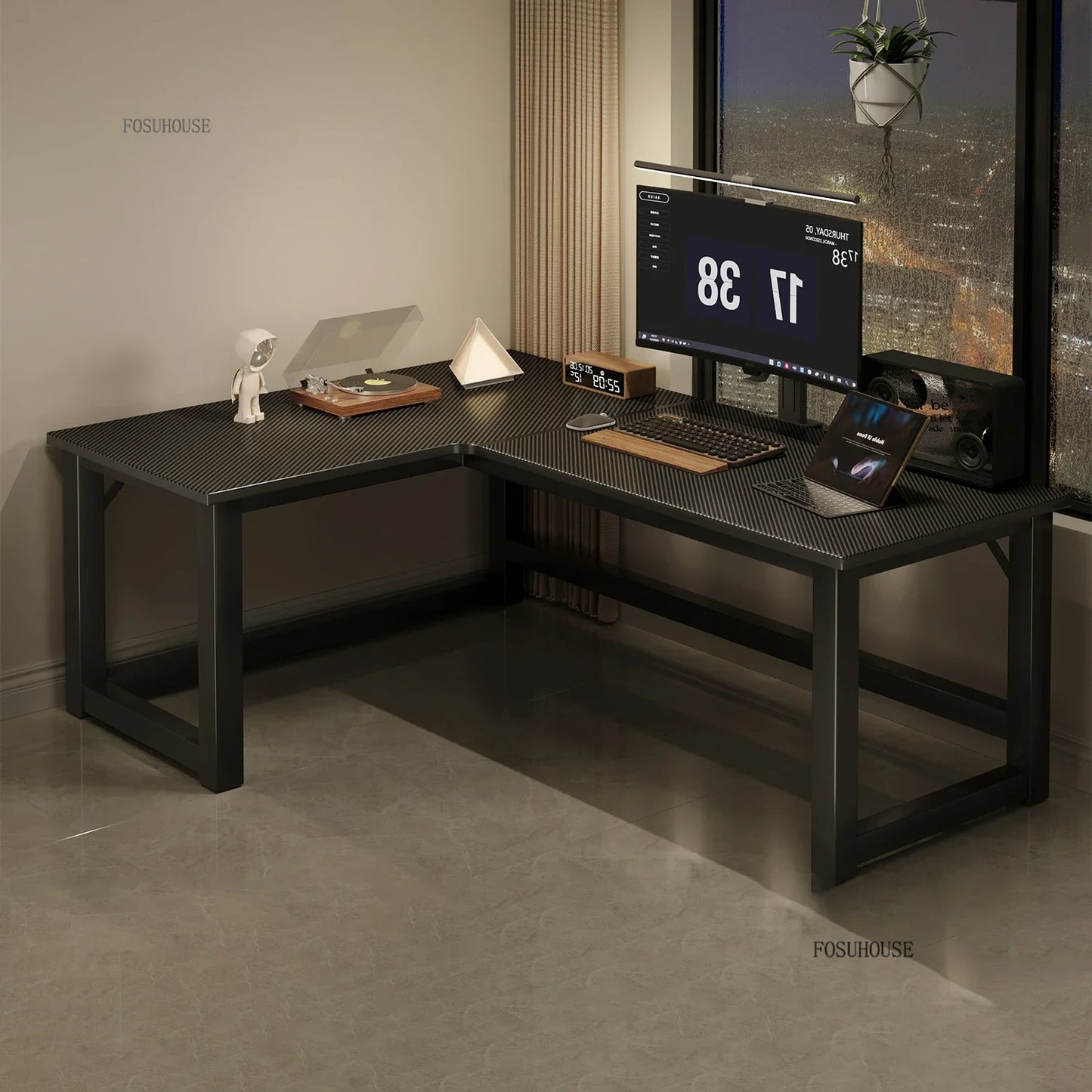 Integrated Bookshelf Writing Desk