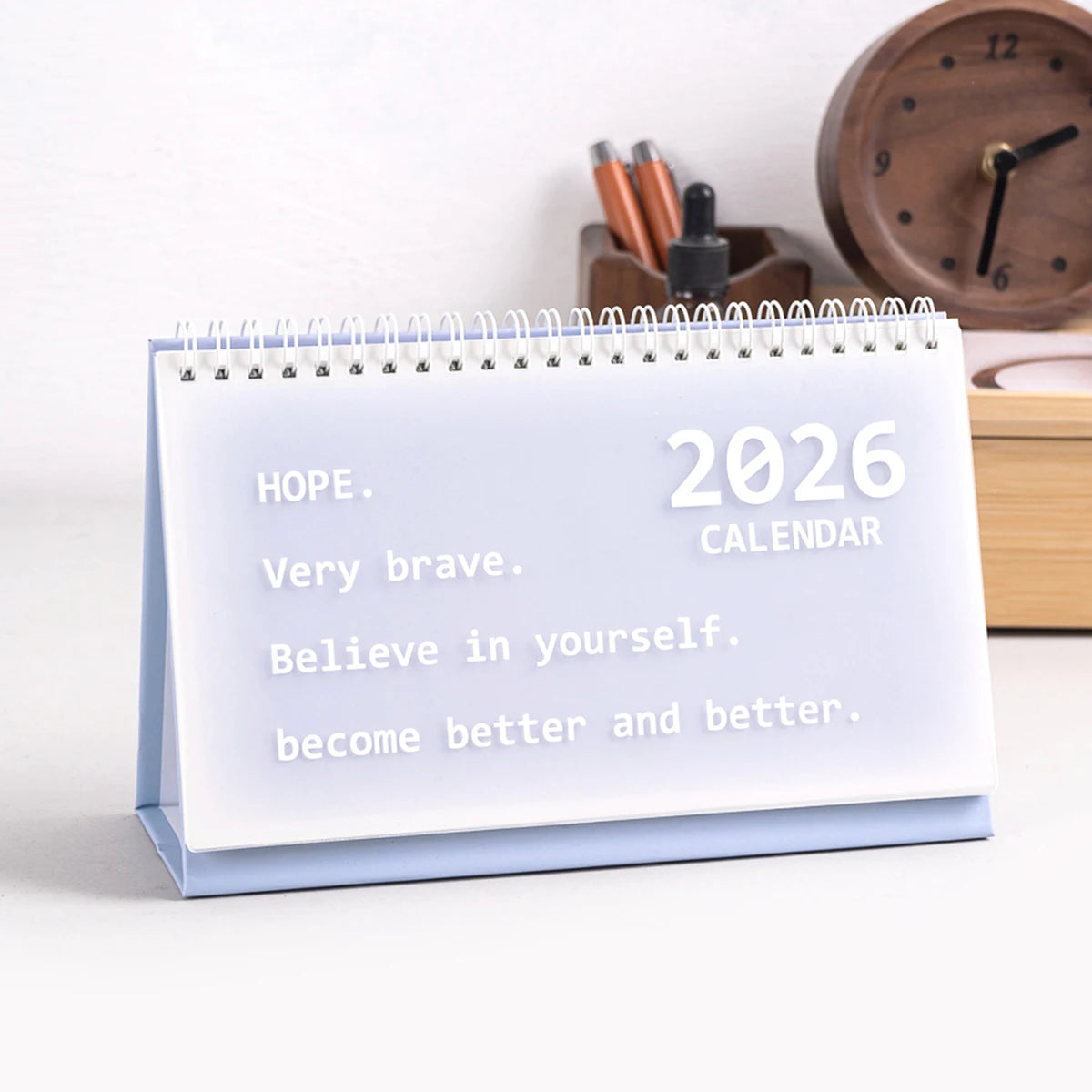 SpiralDesk 2026 Foldable Table Calendar