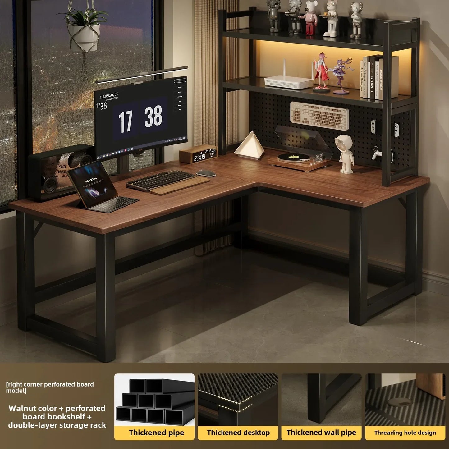 Integrated Bookshelf Writing Desk