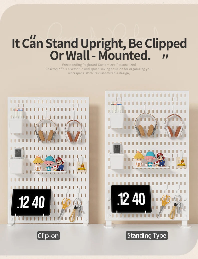No-Drill Desktop Pegboard Organizer
