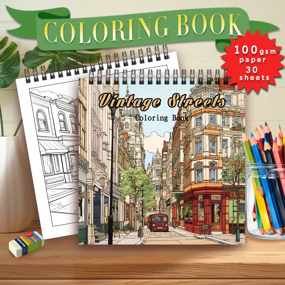 Spiral-Bound Adult Coloring Book