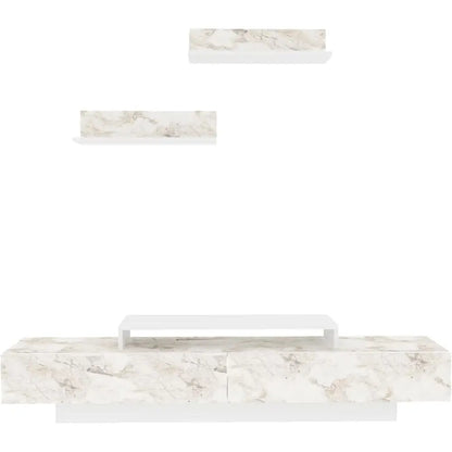 Marble White Entertainment Center