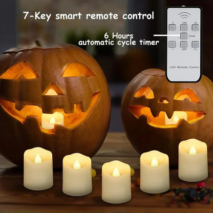 Rechargeable LED Candle Timer Set (6-Pack)