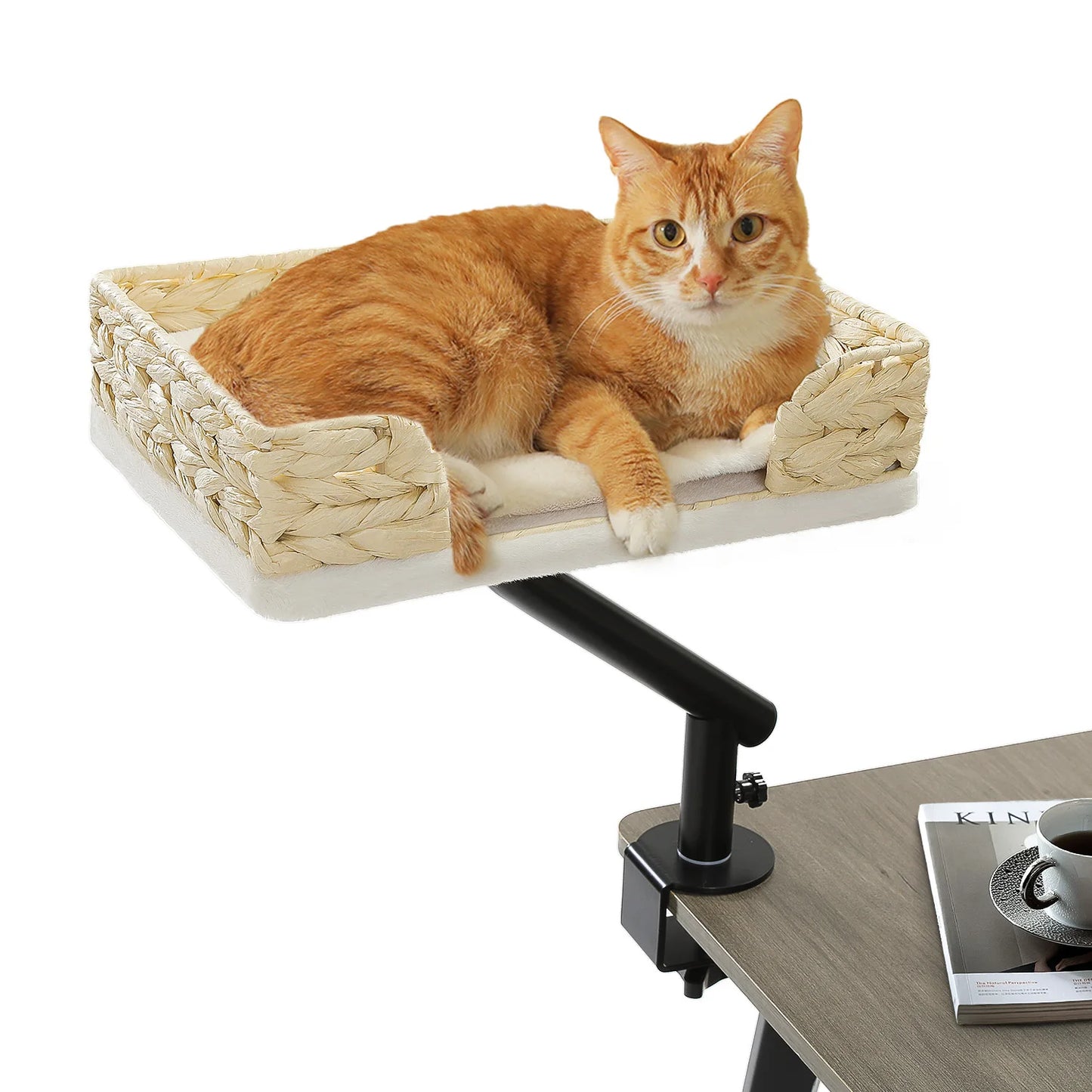 360° Rotatable Cat Desk Bed