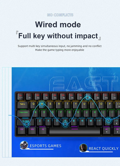 60% Mechanical Mini Keyboard with RGB