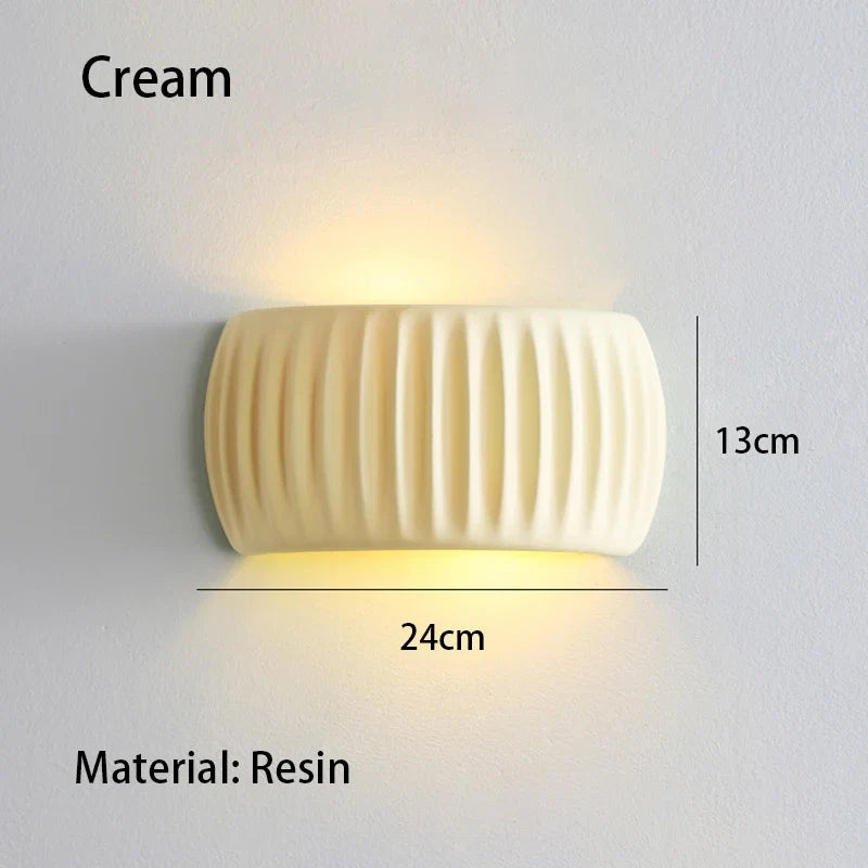 Ribbed Resin Sconce, Warm Up & Down Light
