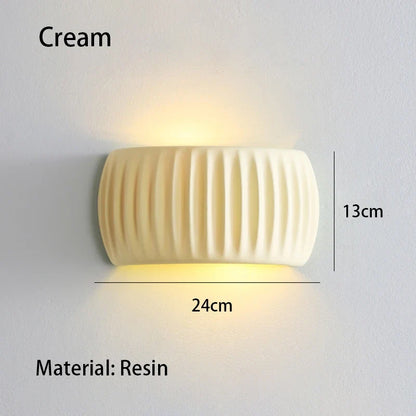 Ribbed Resin Sconce, Warm Up & Down Light
