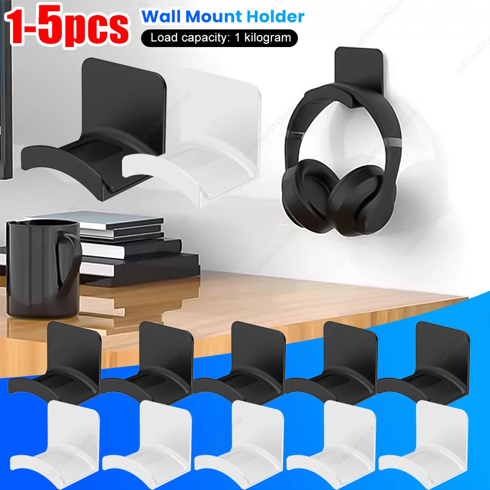 Adhesive Wall-Mount Headphone Stand
