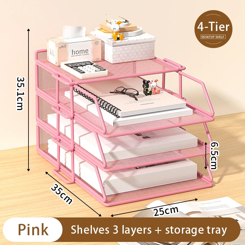 Metal Multi-Tier File Rack