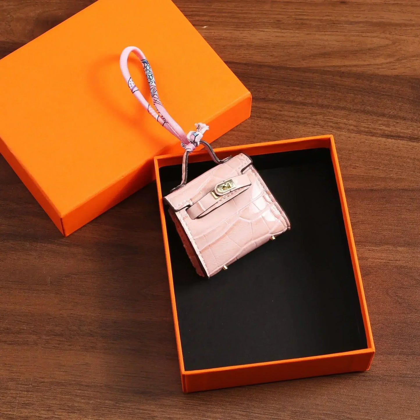 Crocodile Mini Bag Charm Keychain
