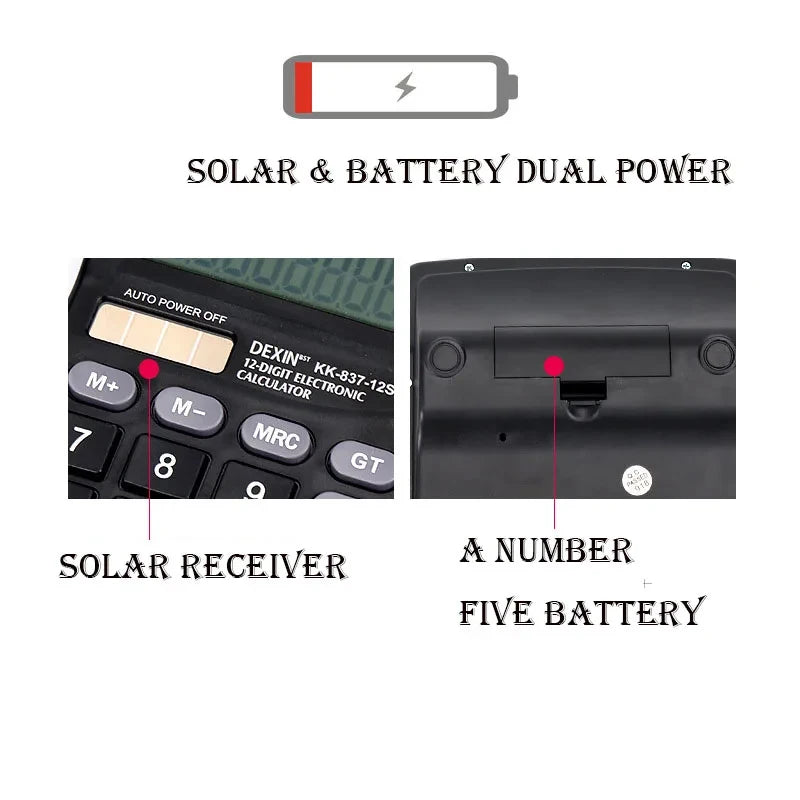 SolarCalc 12-Digit Desktop Calculator